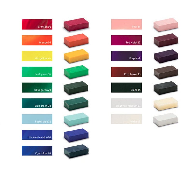 Mercurius Encaustic Art The Original - BASIC SELECTION Set of 16 -Encaustic Wax Block Colors Set -Non-Toxic, Beeswax For Encaustic Art Supplies -Handcrafted in Germany - Image 3